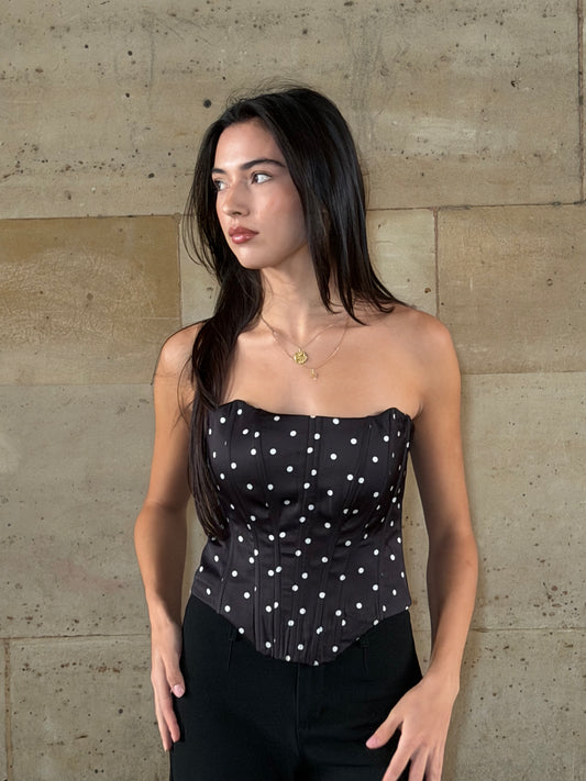 Bustier à pois